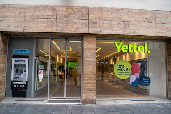 Yettel Serbien Underteckna Och Logotyp Yettel Serbisk Mobil Fast Internet — Stockfoto