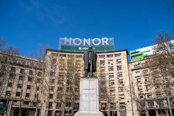Monument Nikola Pasic Nikola Pasic Était Homme Politique Diplomate Serbe — Photo