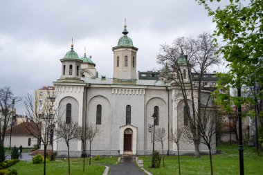 Yükseliş Kilisesi, Belgrad şehir merkezinde bir Sırp Ortodoks kilisesidir. Belgrad, Sırbistan - 1 Nisan 2023.