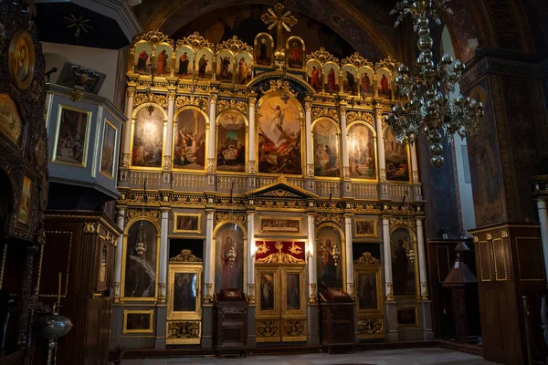 stock image The Interior of The Church of the Ascension. Belgrade, Serbia - April 1, 2023.