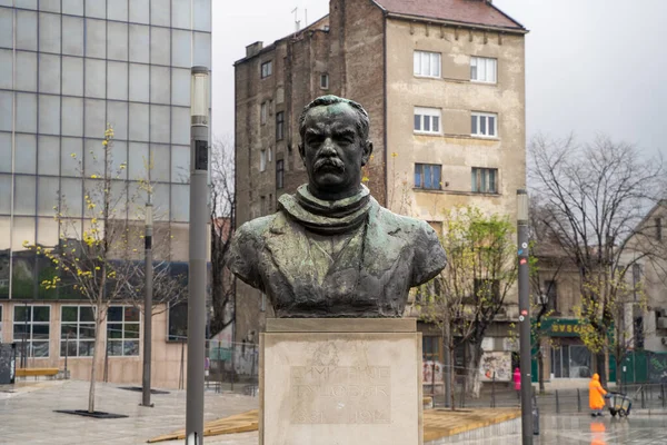 Monument Dimitrije Tucovic Sur Place Slavija Belgrade Serbie 1Er Avril — Photo