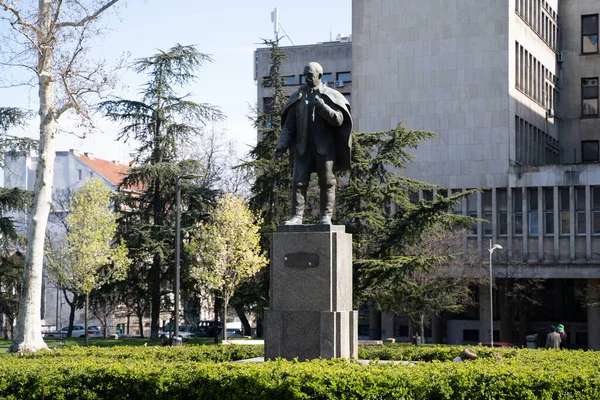 Pomnik Jovana Cvijica Student Park Belgrad Serbia Kwietnia 2023 — Zdjęcie stockowe