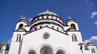 Saint Sava Kilisesi bir Sırp Ortodoks kilisesidir. Belgrad, Sırbistan - 31 Mart 2023.