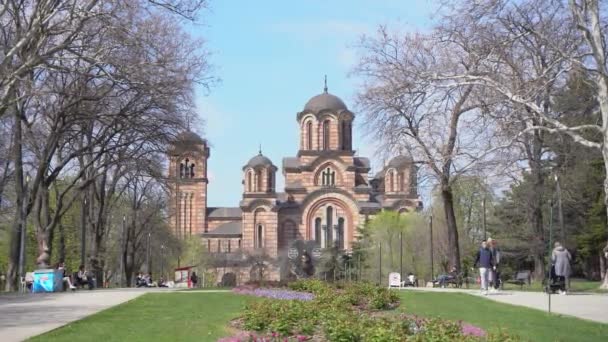 Mark Church Tamajdan Park Belgrade Serbia April 2023 — Stock Video
