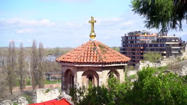 Capilla San Petka Fortaleza Belgrado Una Capilla Erigida Sobre Manantial — Vídeos de Stock