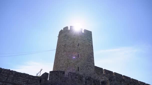 Torre Castellan Fortaleza Belgrado Belgrado Sérvia Abril 2023 — Vídeo de Stock