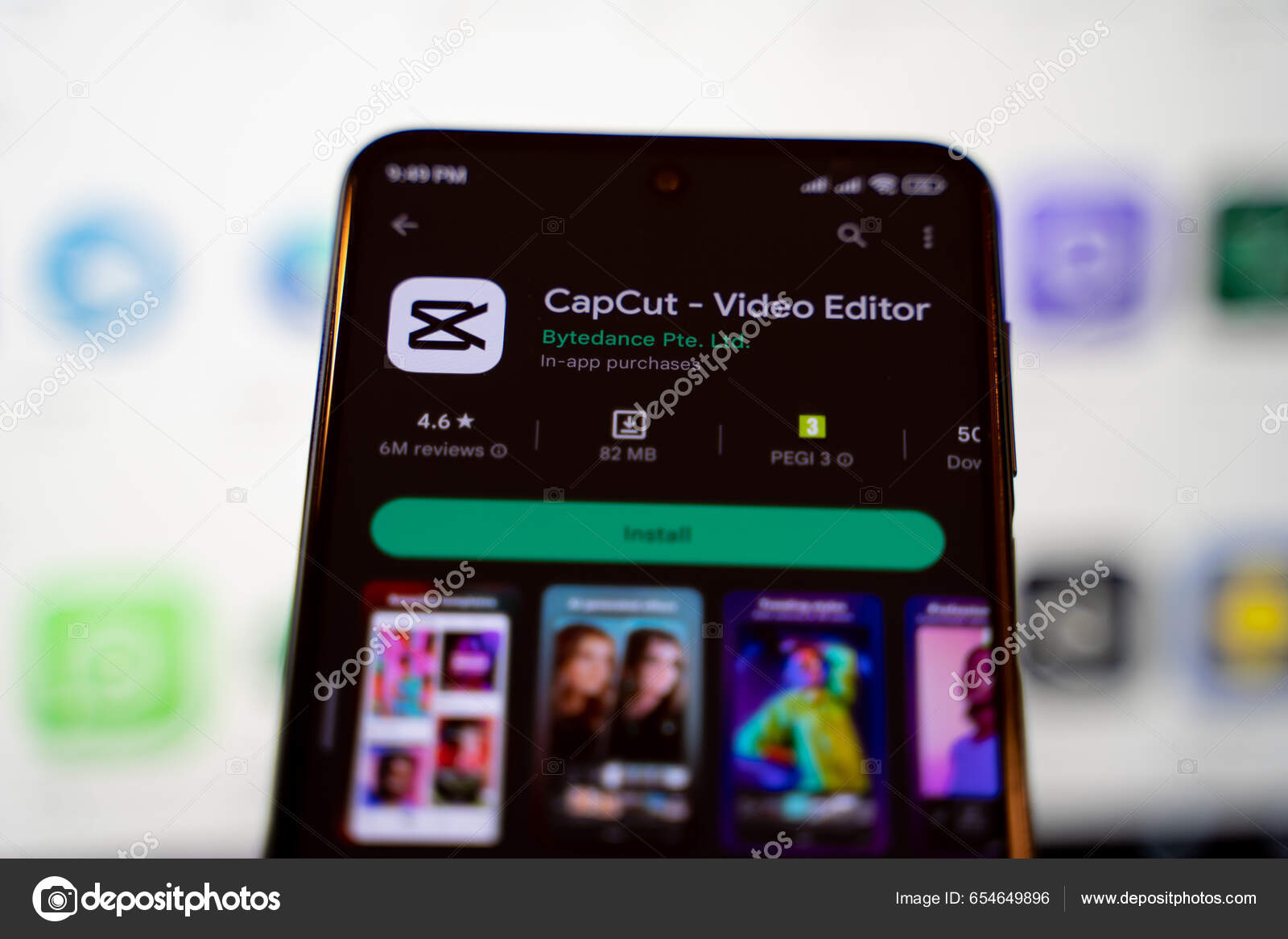 Capcut Video Editor Mobile Application Google Play Store Ankara Turkey