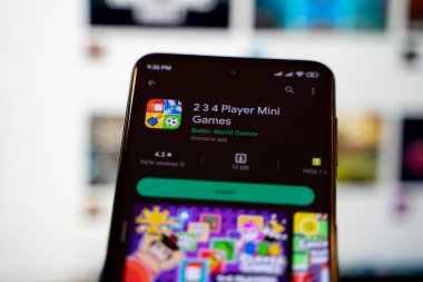 234 Player Mini Games, Google Play 'de mobil oyun. Ankara, Türkiye - 28 Nisan 2023.