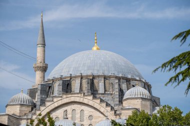 Süleyman Camii, Osmanlı İmparatorluğu 'nun Fatih ilçesine bağlı bir camidir. İstanbul, Türkiye - 3 Mayıs 2023.
