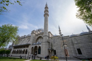 Süleyman Camii, Osmanlı İmparatorluğu 'nun Fatih ilçesine bağlı bir camidir. İstanbul, Türkiye - 3 Mayıs 2023.