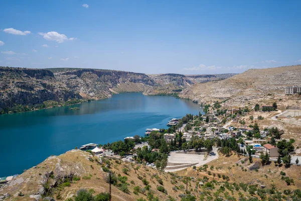 stock image Aerial view of Halfeti district of Sanliurfa.