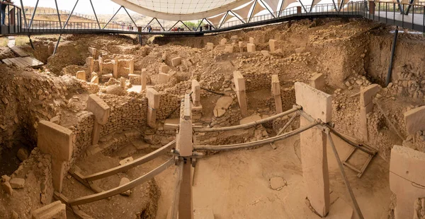 stock image Panoramic view of Gobeklitepe is an archaeological site. Gobeklitepe The Oldest Temple of the World.