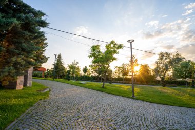 Ankara 'da günbatımı manzarası 50. Yıl Parkı (50. Yil Parki).