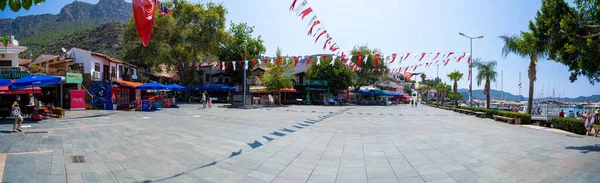 卡斯区主要广场的全景 土耳其安塔利亚 2023年7月10日 — 图库照片
