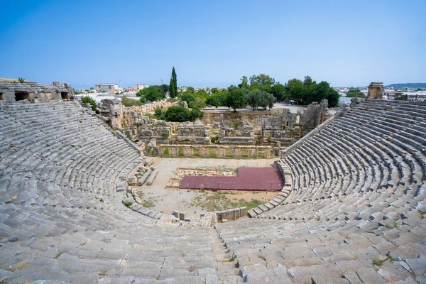 Starożytny Teatr Myra Ancient City Myra Była Lycjanką Potem Starożytną — Zdjęcie stockowe