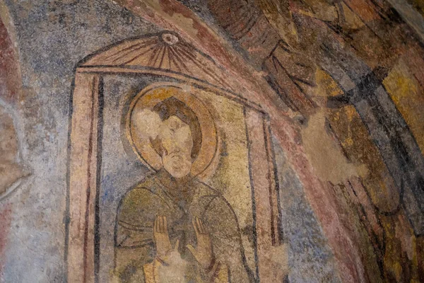 Starożytne Freski Zachowane Murale Świątyni Kościele Mikołaja Chrześcijańskiej Świątyni Antalya — Zdjęcie stockowe