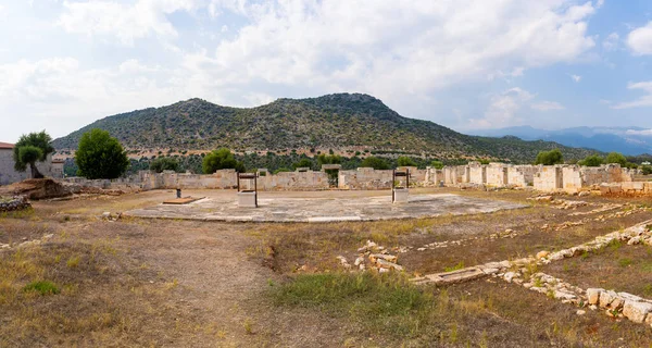 Vue Panoramique Agora Portuaire Plakoma Dans Ville Antique Andriake Andriaca — Photo