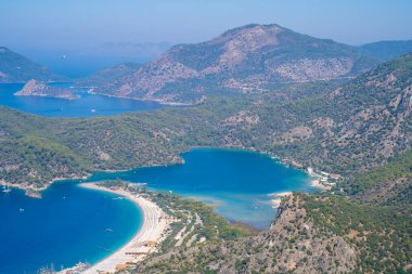 Lycian Yolu 'ndan Oludeniz' in (Mavi Göl) havadan görünüşü.