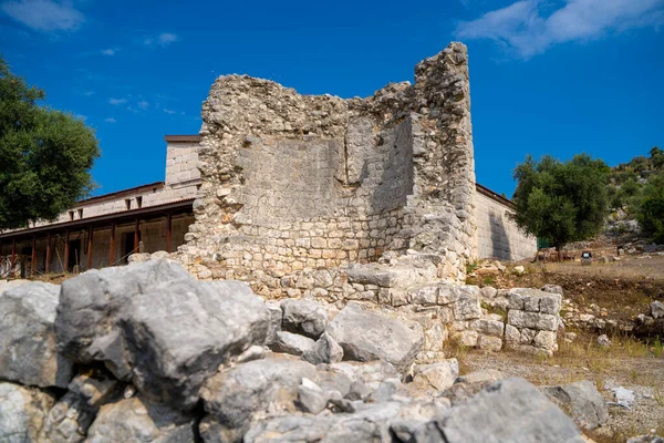 Synagoge Ruïnes Oude Stad Andriake Andriaca Een Oude Stad Haven — Stockfoto