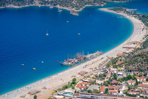 Вид Воздуха Пляж Belcegiz Belcekiz Lycian Way Мугла Турция Июля — стоковое фото