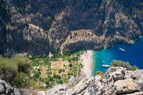 Luchtfoto Van Vlindervallei Kelebekler Vadisi Het District Oludeniz Mugla Turkije — Stockfoto