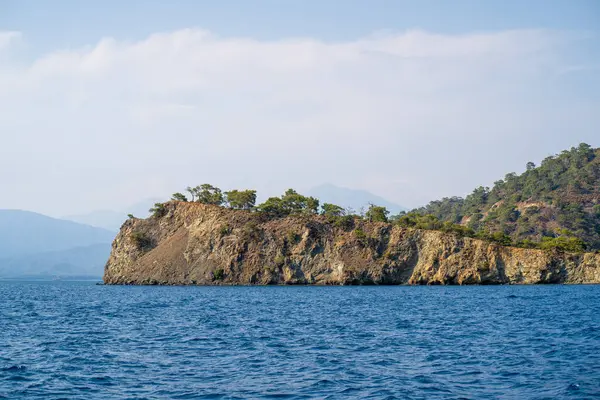 stock image Cape on the Fethiye peninsula and the Mediterranean sea.