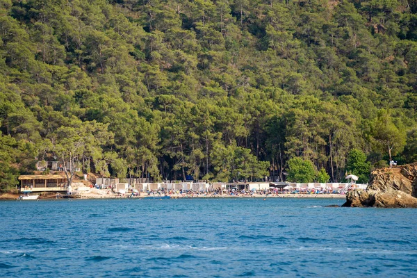 Samanlık Sahili Akdeniz Fethiye Körfezi Mugla Türkiye Temmuz 2023 — Stok fotoğraf