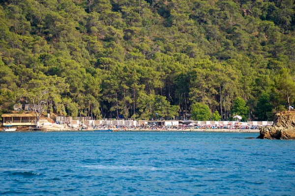 Samanlik Beach Mediterrenska Havet Fethiye Bay Mugla Turkiet Juli 2023 — Stockfoto
