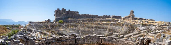 Panoramiczny Widok Starożytny Teatr Starożytnym Mieście Xanthos — Zdjęcie stockowe