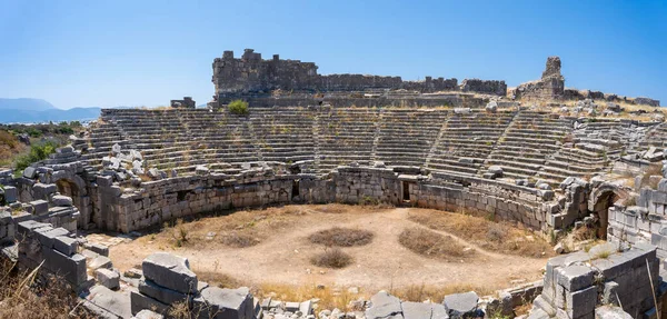 Panoramiczny Widok Starożytny Teatr Starożytnym Mieście Xanthos — Zdjęcie stockowe