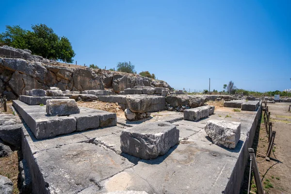 Ruinas Del Templo Apollon Antigua Ciudad Letoon Letoon Era Centro —  Fotos de Stock