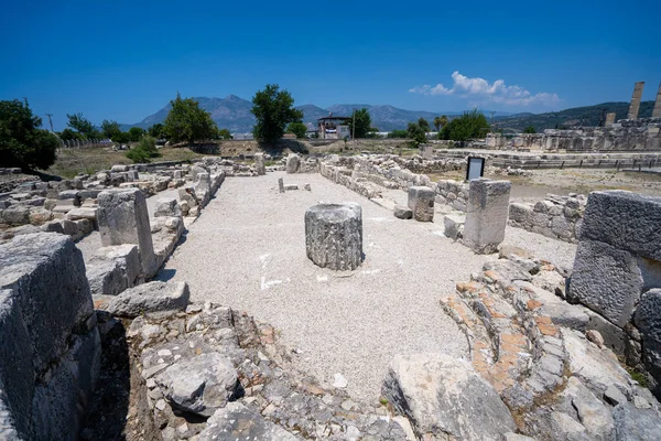 Paleo Byzantian Christian Church Letoon Ancient City Letoon Fue Centro —  Fotos de Stock