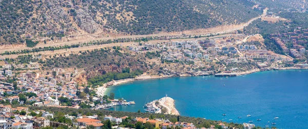 Vista Panorâmica Porto Distrito Kalkan Antalya Turquia Julho 2023 — Fotografia de Stock