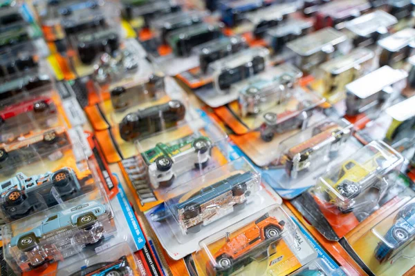 Modellspielzeugautos Durchsichtiger Verpackung Auf Dem Flohmarkt Ankara Türkei August 2023 — Stockfoto