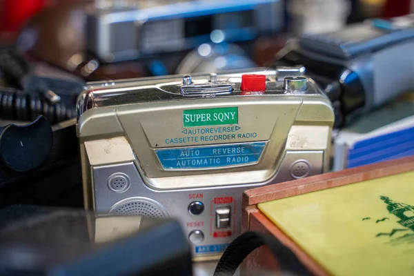 Super Sqny Cassette Recorder Radio Στην Υπαίθρια Αγορά Άγκυρα Τουρκία — Φωτογραφία Αρχείου