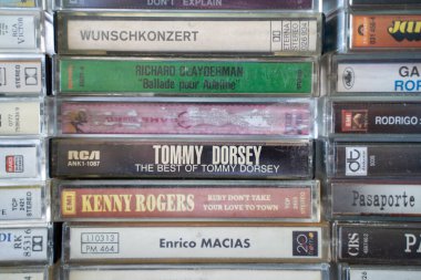 The Best of Tommy Dorsey old music cassette at the flea market. Ankara, Turkey - August 6, 2023. clipart