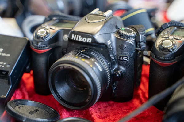 Nikon D80 Câmera Vintage Mercado Pulgas Ancara Turquia Agosto 2023 — Fotografia de Stock