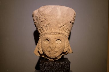 Anadolu Medeniyetleri Muzesi 'deki Anadolu Medeniyetleri Medeniyetleri Müzesi' nde Cybele başkanı. Ankara, Türkiye - 16 Ağustos 2023.