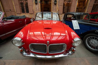 FIAT 1100 Turismo Veloce 1959 klasik araba Rahmi M. Koç Müzesi 'nde. Ankara, Türkiye - 16 Ağustos 2023.