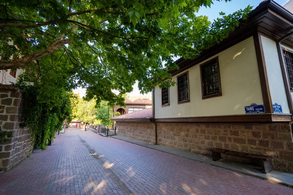 Históricas Casas Ankara Calle Distrito Hamamonu Ankara Turquía Agosto 2023 — Foto de Stock