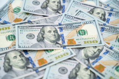 100 Amerikan Doları arka plan.