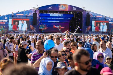 Teknofest Ankara 2023. Teknofest Havacılık ve Teknoloji Festivali Türkiye 'nin en büyük havacılık, uzay ve teknoloji festivali. Ankara, Türkiye - 30 Ağustos 2023.