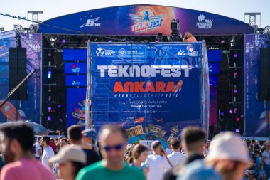 Teknofest Ankara 2023. Teknofest Havacılık ve Teknoloji Festivali Türkiye 'nin en büyük havacılık, uzay ve teknoloji festivali. Ankara, Türkiye - 30 Ağustos 2023.