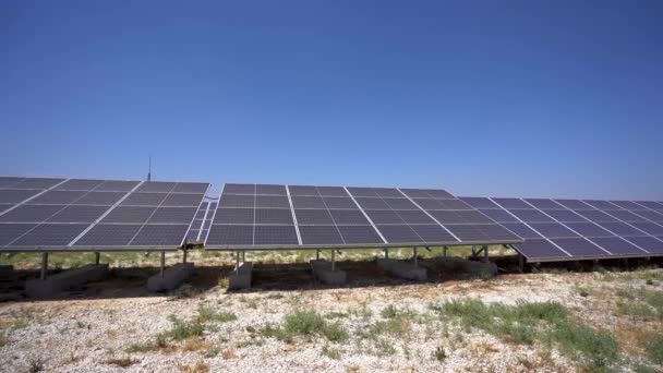 Pannelli Solari Fotovoltaici Fattoria Solare — Video Stock