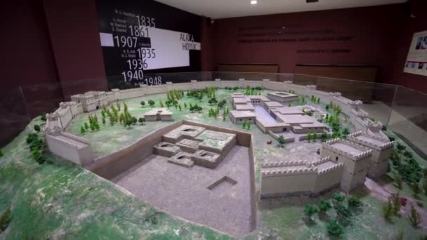 Модель Археологічного Єкта Алакагоюка Музеї Алакагоюка Корум Туреччина Серпня 2023 — стокове відео