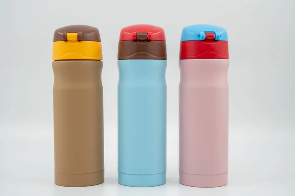 Botellas Agua Termo Diferentes Colores —  Fotos de Stock