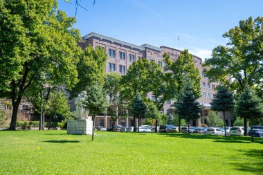 Dil ve Tarih Fakültesi (Dil Tarih ve Cografya Fakultesi, DTCF) Ankara Üniversitesi 'nde bir okuldur. Ankara, Türkiye - 19 Eylül 2023.