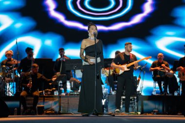 Ebru Yaşar konseri. Ebru Yaşar, Türk pop şarkıcısı. Ankara, Türkiye - 19 Eylül 2023.