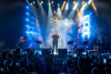 Capital Culture Road Festival 'de (Baskent Kultur Yolu Festivali) Ferhat Gocer konseri. Ankara, Türkiye - 25 Eylül 2023.