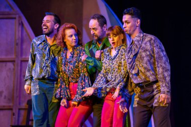 Capital Culture Road Festival (Baskent Kultur Yolu Festivali) sahnesinde tiyatro performansı. Ankara, Türkiye - 1 Ekim 2023.